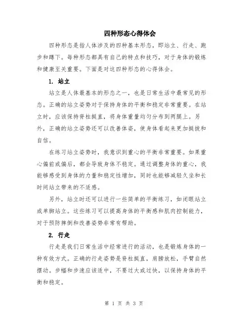 四种形态心得体会