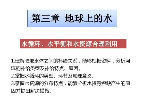 水循环、水平衡与水资源合理利用