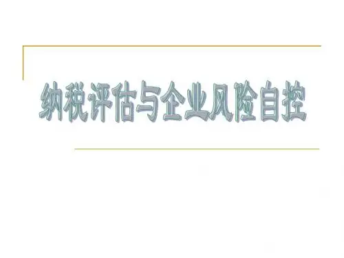 纳税评估与企业风险自控