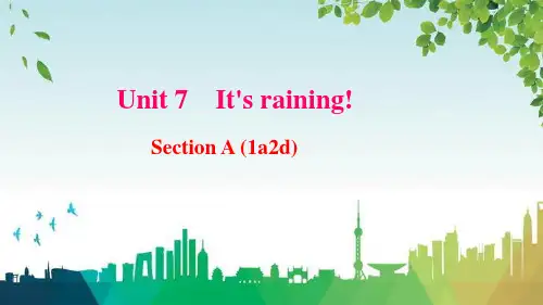 单县第九中学七年级英语下册 Unit 7 It's raining!Section A (1a-2d