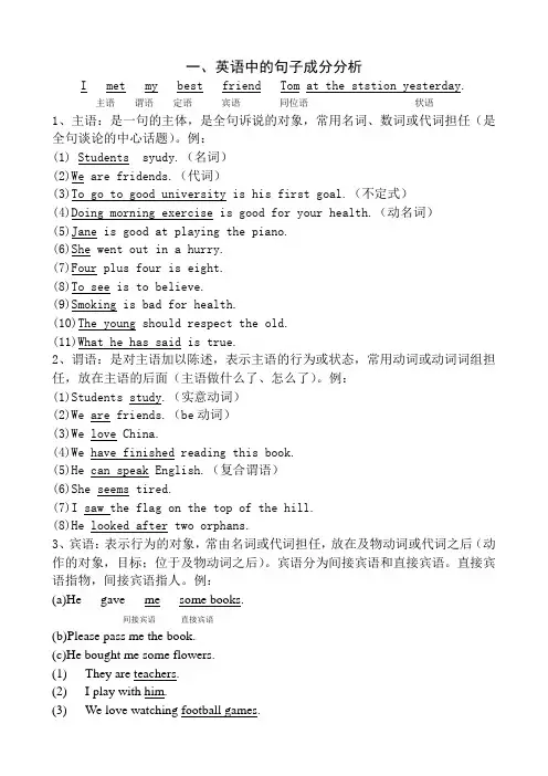 无敌英语语法(高中)-句子成分分析