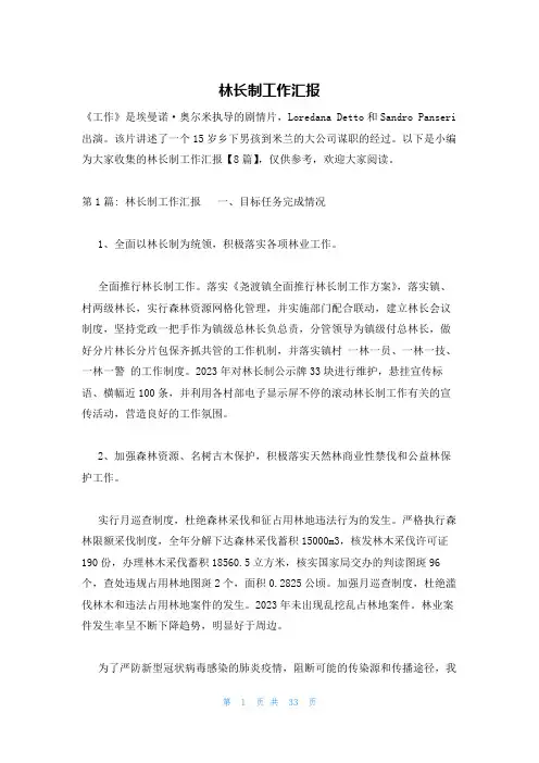 林长制工作汇报