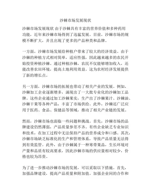 沙棘市场发展现状