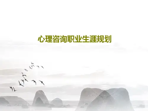心理咨询职业生涯规划29页PPT