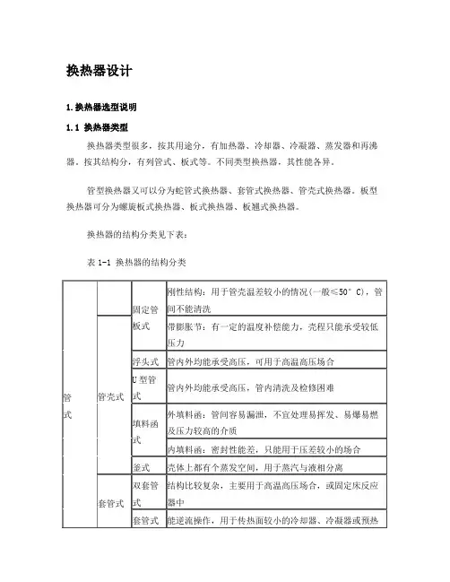 管板式换热器详细设计