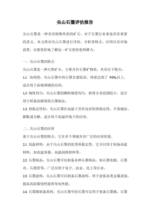 尖山石墨评估报告