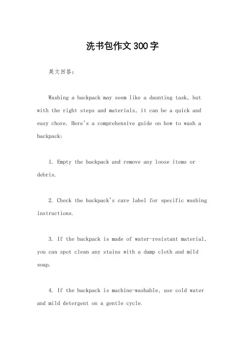 洗书包作文300字