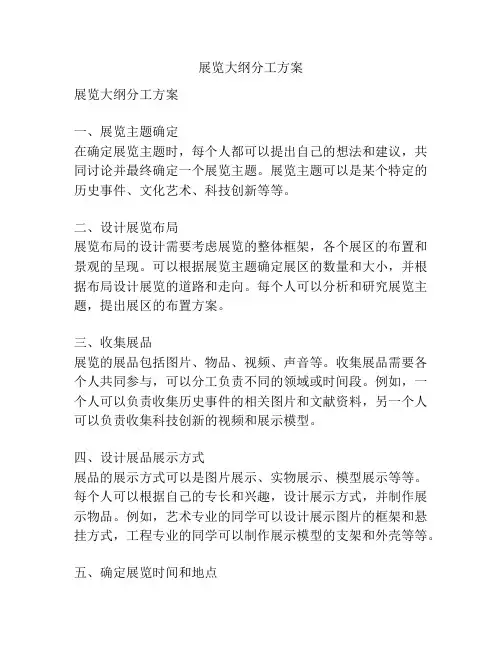 展览大纲分工方案