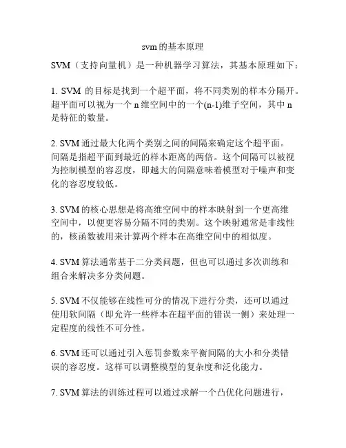 svm的基本原理