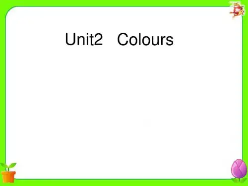 小学英语  Unit2   Colours