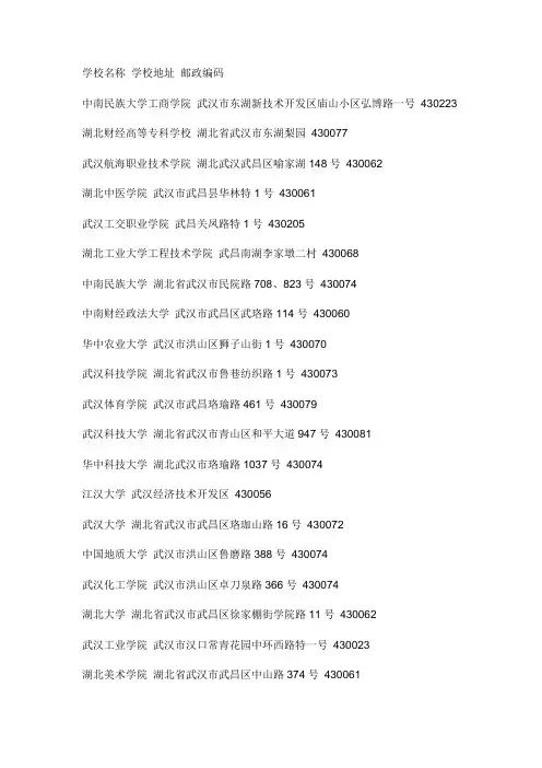 武汉大学名录