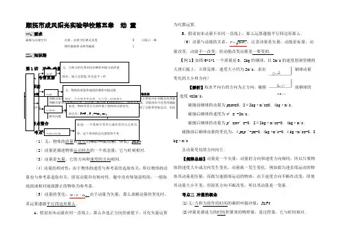 《高考》物理 第5章 动量 第1讲  冲量 动量 动量理