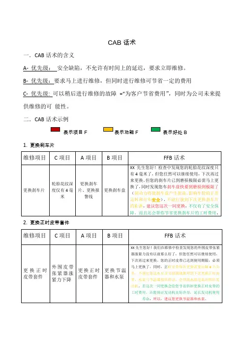 CAB话术2