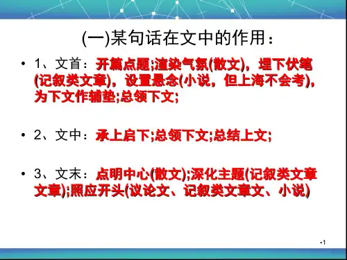 小升初复习阅读理解PPT课件