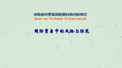 国际贸易中的风险与防范-姚翔讲课版课件
