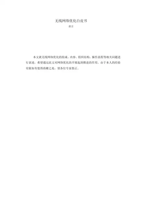 网络优化白皮书