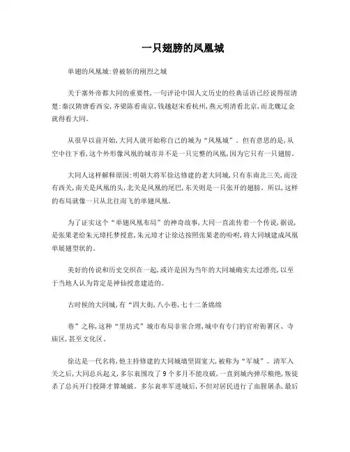 一只翅膀的凤凰城