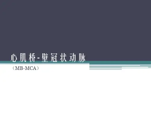 心肌桥-壁冠状动脉