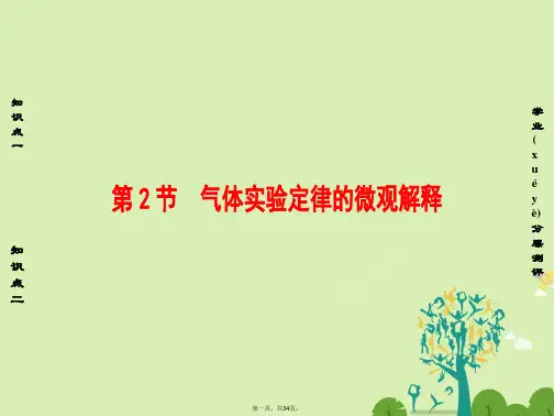 高中物理第4章气体第2节气体实验定律的微观解释课件鲁科版选修33