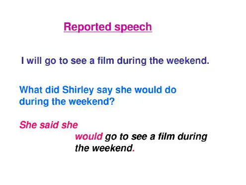 高二英语reported-speech课件