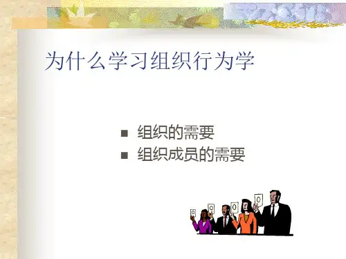 组织行为学第一章个体行为深圳中集ppt课件