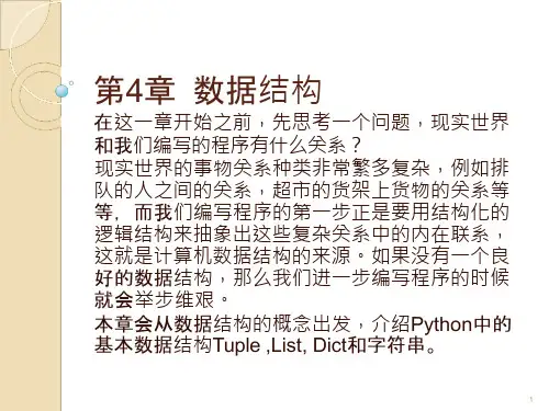 Python基础及应用ppt课件第4章