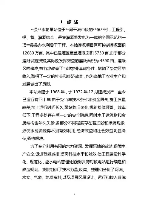 灌区灌溉规划设计报告书