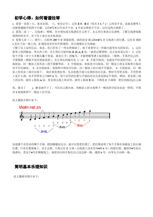 如何看谱学习拉小提琴,最全,专业