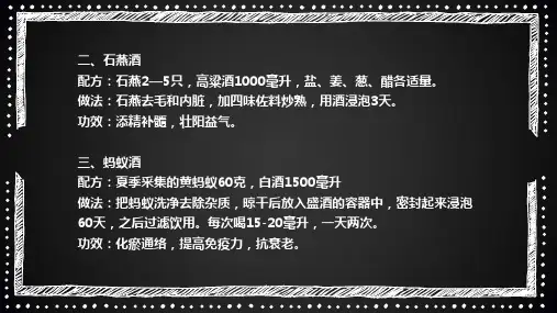 民间补肾酒的独家秘方