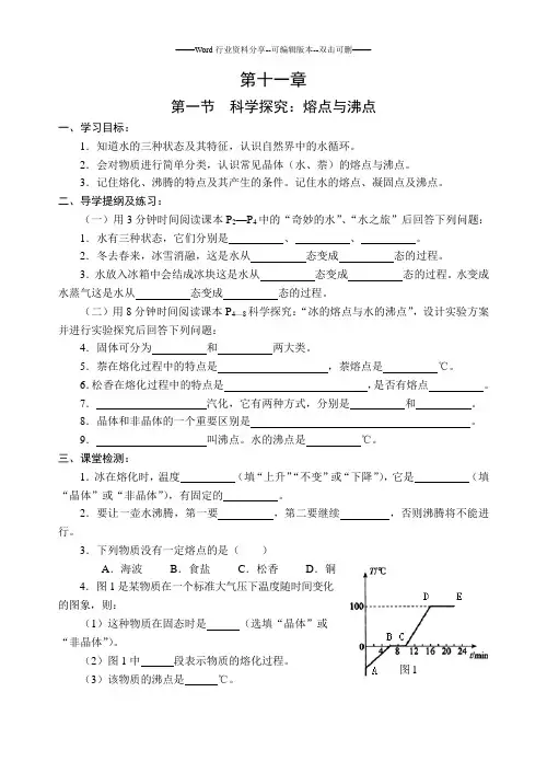 (沪科版)九年级物理同步学案