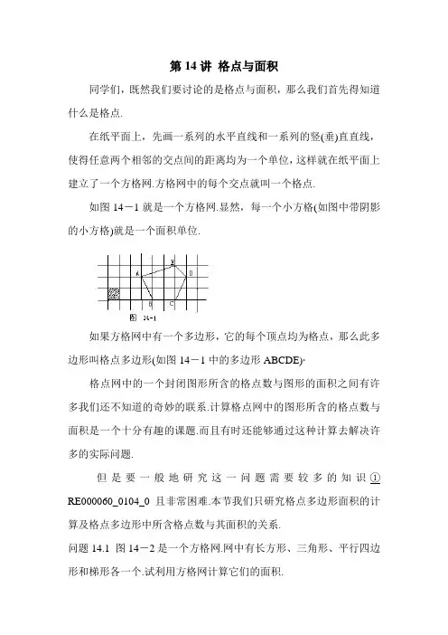 第14讲 格点与面积