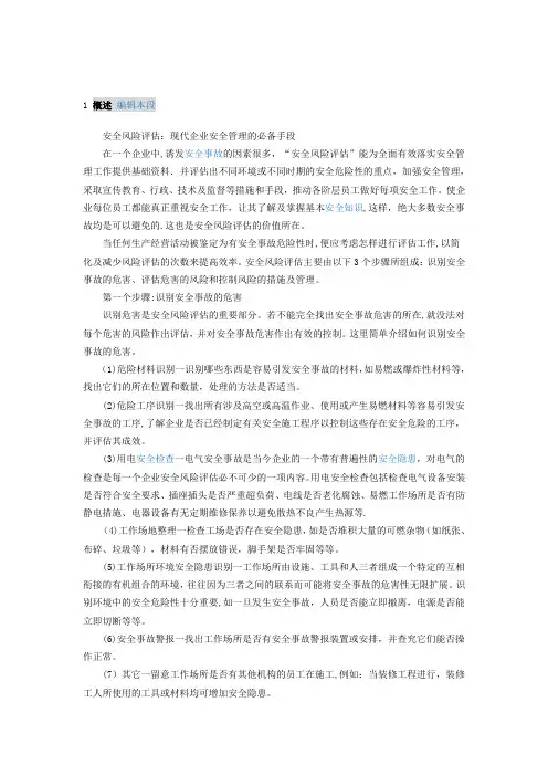 安全风险评估49423【精选文档】