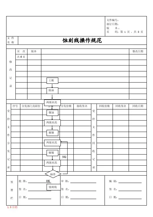 蚀刻线操作规范1