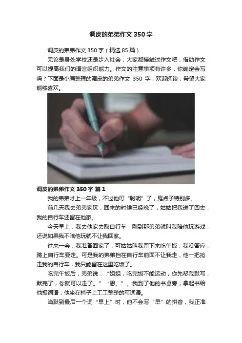 调皮的弟弟作文350字
