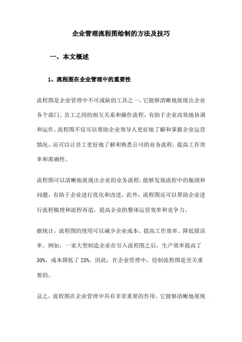 企业管理流程图绘制的方法及技巧
