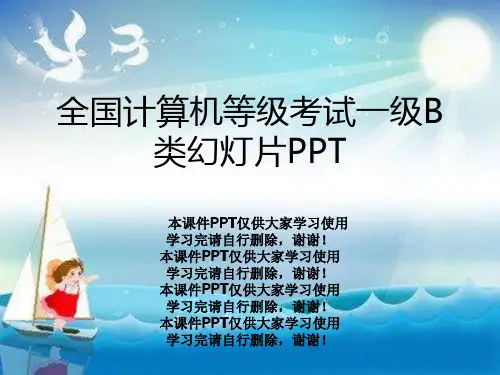 全国计算机等级考试一级B类幻灯片PPT