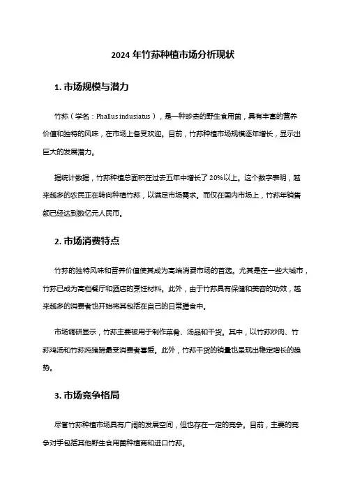 2024年竹荪种植市场分析现状