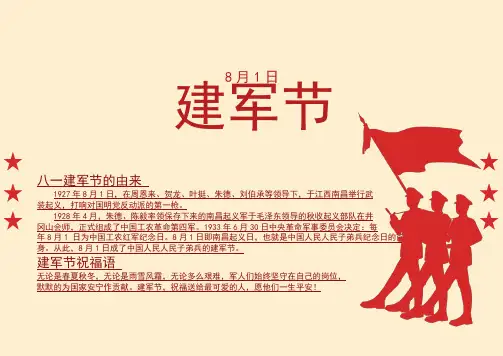 八一建军节 电子版手抄小报 (A4附线稿可打印)