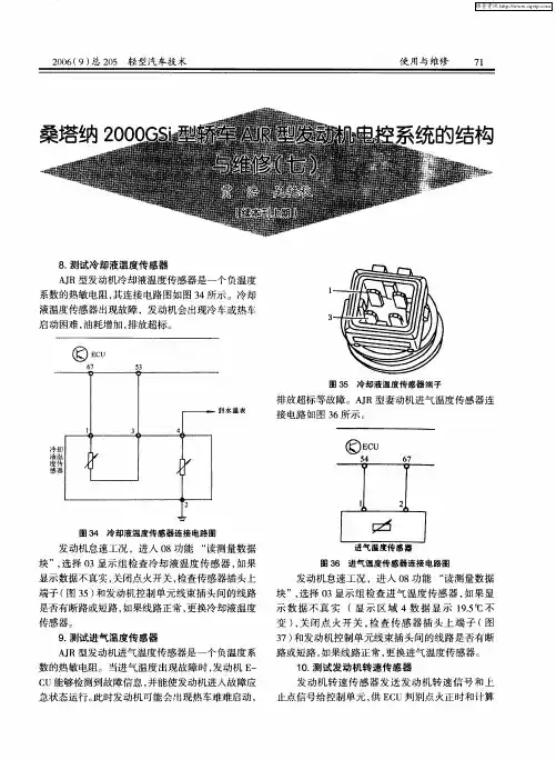 桑塔纳2000GSi型轿车AJR型发动机电控系统的结构与维修(七)