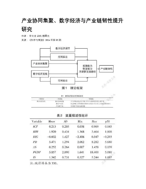 产业协同集聚、数字经济与产业链韧性提升研究