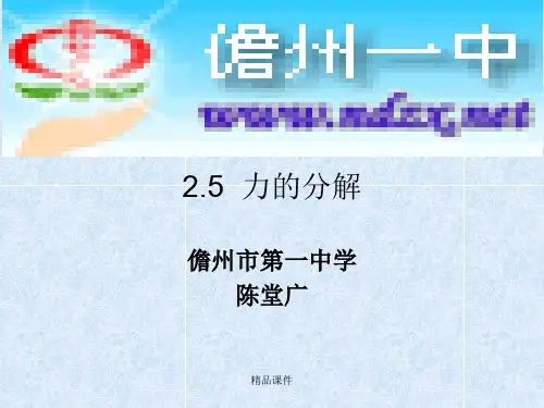 力的分解儋州市第一中学陈堂广培训课件.ppt