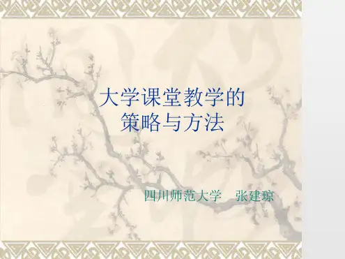 张建琼大学课堂教学的策略与方法2014