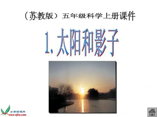 苏教版小学科学五年级上册《太阳和影子》课件