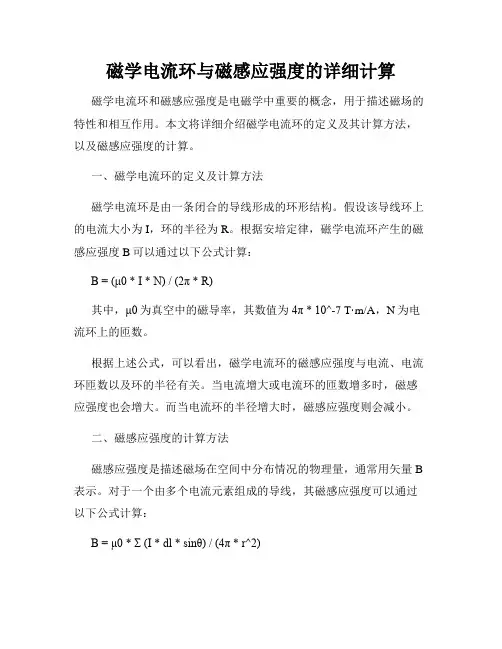 磁学电流环与磁感应强度的详细计算