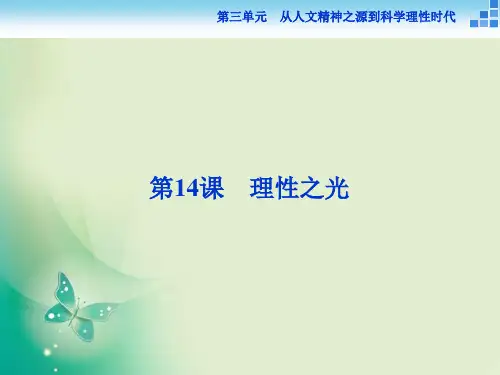 历史岳麓版必修3 第14课 理性之光 课件(28张)