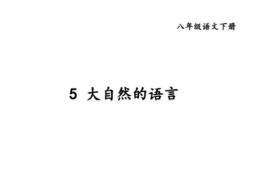 第5课《大自然的语言》八年级语文下册课件(统编版)