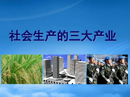 高一政治 3.1.1《社会生产的三大产业》课件3 沪教