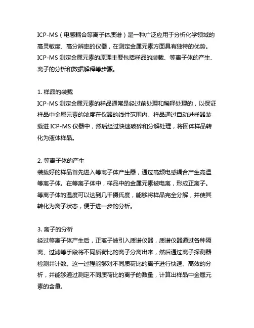 icp-ms测定金属元素的原理