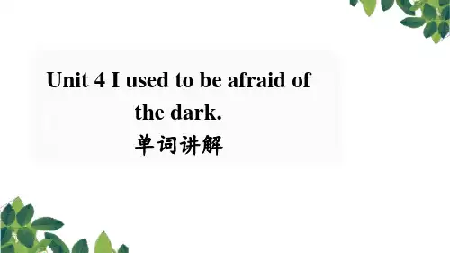 Unit 4 I used to be afraid of the dark单词讲解人教版九年级上册