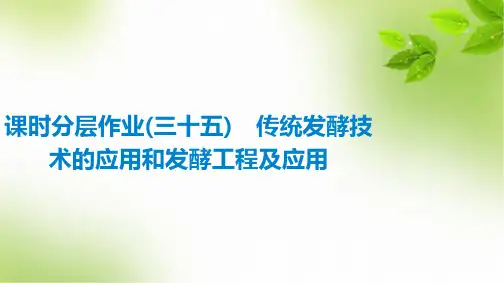课时分层作业35 传统发酵技术的应用和发酵工程及应用
